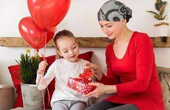 Cancer Mum Celebrating Birthday With Daughter