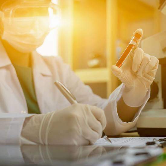 Doctor Holding Blood Sample